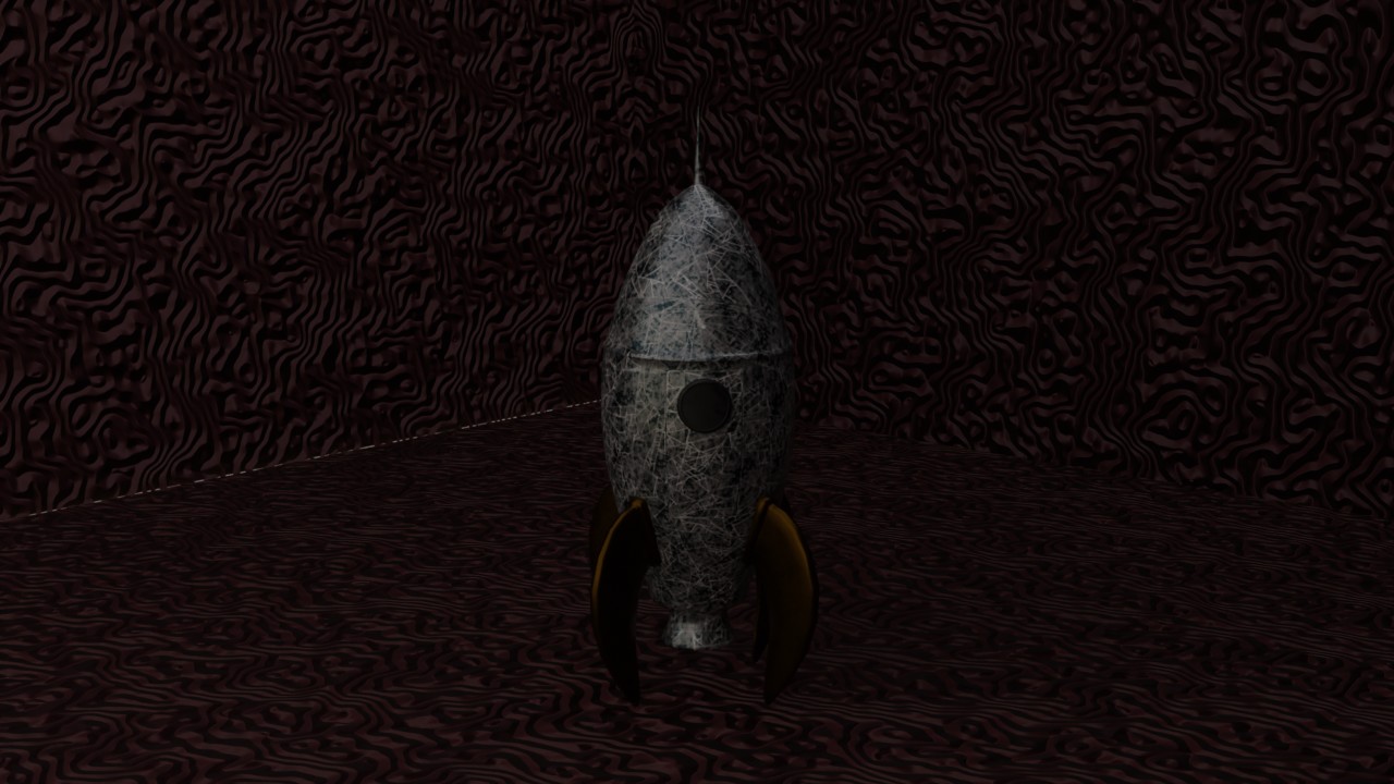 Render final de cohete espacial